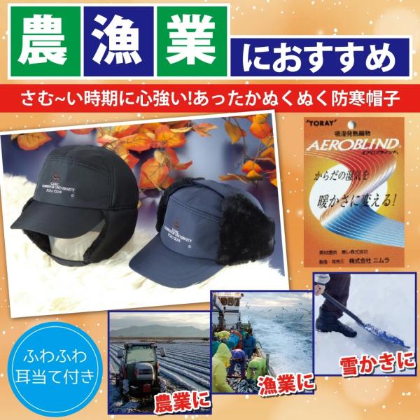 発熱 吸湿発熱維繊 エアロブラインド 耳当て付 農業 漁業 雪かき アウトドア Eclea 爆売 爆...