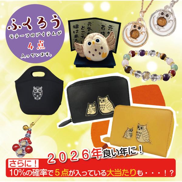 数量限定50セット 残り46個 ふくろうがいっぱい福袋 4点入り 不苦労 福をよぶ ふくろうが好きな...