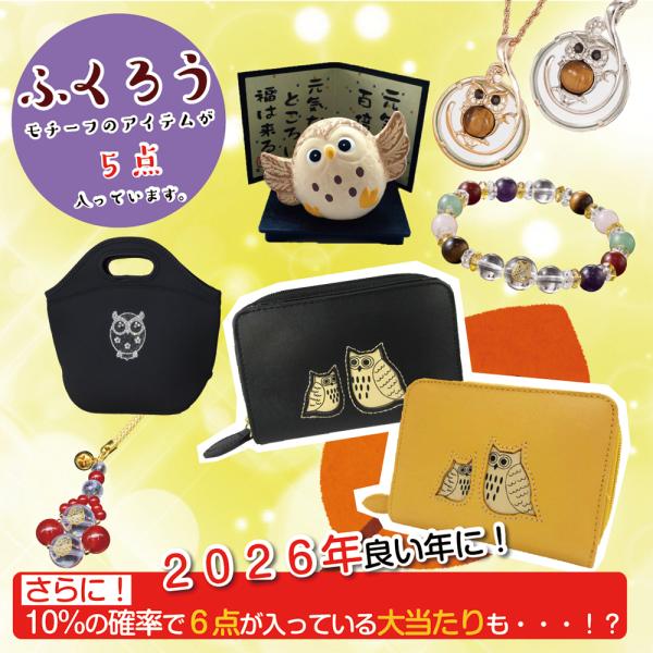 数量限定50セット 残り43個 ふくろうがいっぱい福袋 5点入り 不苦労 福をよぶ ふくろうが好きな...