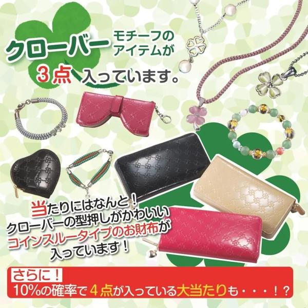 数量限定50セット 残り35個 幸運のクローバーがいっぱい福袋 3点入り クローバーが好きな方 クロ...