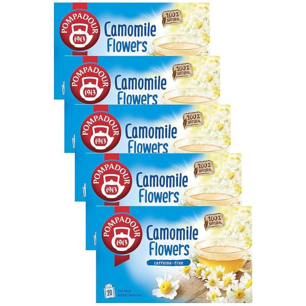 ポンパドール カモミールフラワー ハーブティー 1箱(1.5g×20TB)×5個セット