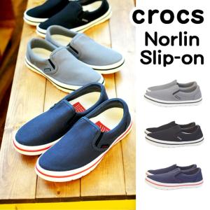 クロックス ノーリン スリップオン crocs/スリッポン スニーカー キャンバス フラットシューズ