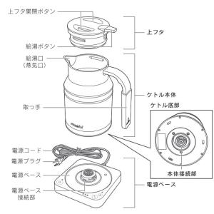 mosh! モッシュ 電気ケトル M-EK1の詳細画像4
