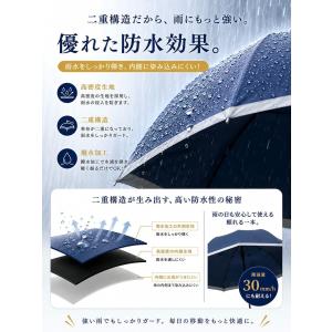 晴雨兼用傘 逆さ傘 傘 逆傘 強風対策 強化骨...の詳細画像4