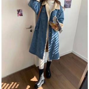 デニムコート ジャケット レディース 冬 裏起...の詳細画像1