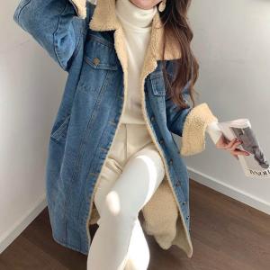デニムコート ジャケット レディース 冬 裏起...の詳細画像3