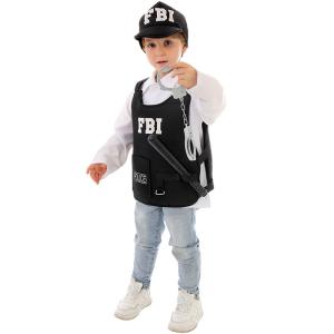 ハロウィン 衣装 子供 コスプレ FBI キッ...の詳細画像3