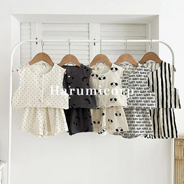 セットアップ キッズ ベビー服 男の子 女の子 シャツ 半袖 綿 デニムパンツ 子供服 上下セット ...