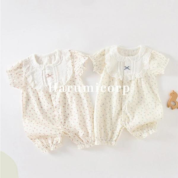 セレモニードレス 女の子 花柄 春 夏 新生児 服 退院 お宮参り 退院着 春夏 レース ロンパース...