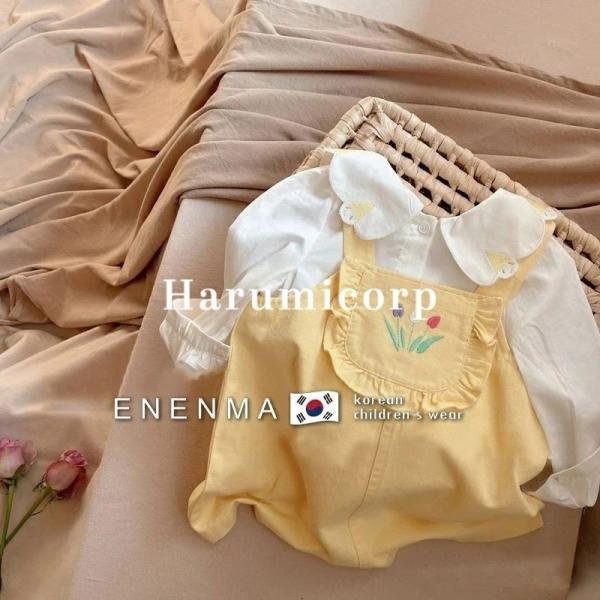 子供服 セットアップ キッズ 女の子シャツ 韓国子供服チューリップサロペットスカート 誕生日 結婚式...