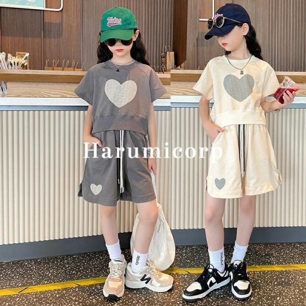 セットアップ キッズ 女の子 男の子 子供服 上下セット tシャツ 半袖 ハーフパンツ おしゃれ 可...