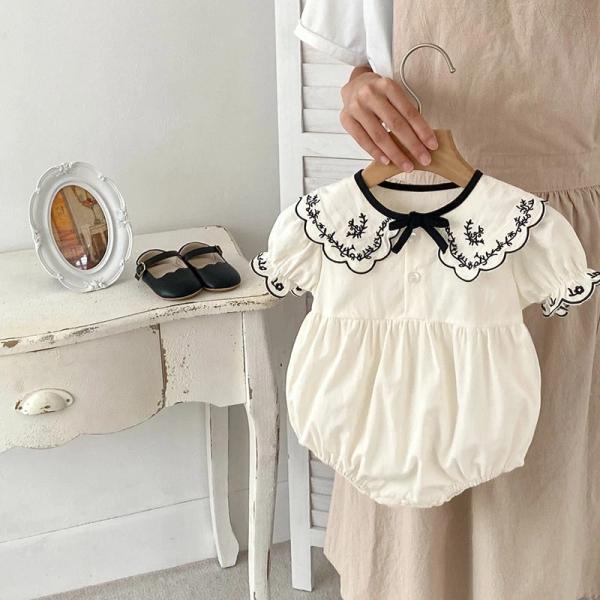 セレモニードレス 女の子 蝶結び 春 夏 新生児 服 退院 お宮参り 退院着 春夏 半袖 ロンパース...