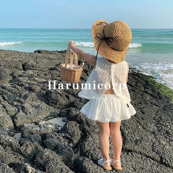 子供服 女の子 ベビー服 セットアップ キッズ 韓国子供服 夏 ブラウス tシャツ レーストップス ...