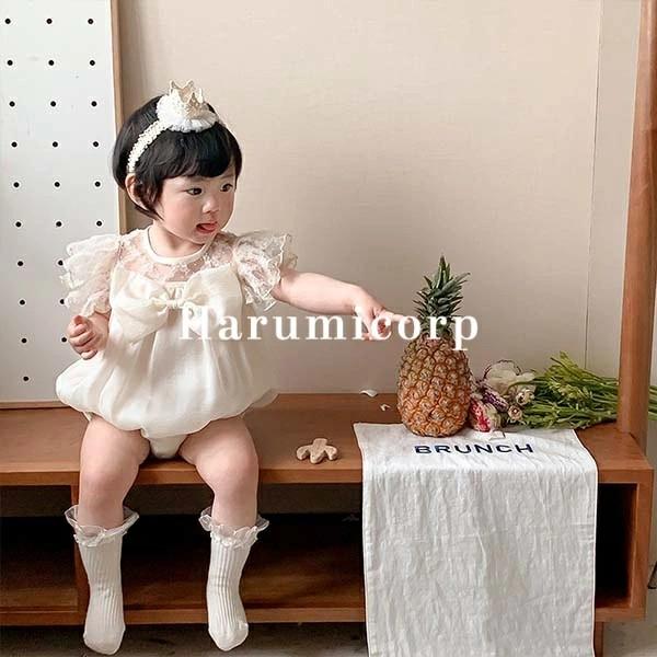 ベビー服 ロンパース 女の子 ドレス ワンピース 蝶結び フォーマル ドレス おしゃれ 可愛い カバ...