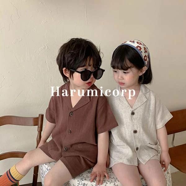 セットアップ キッズ ベビー服 女の子 男の子 子供服 シャツ 半袖 ショートパンツ 韓国こども服 ...