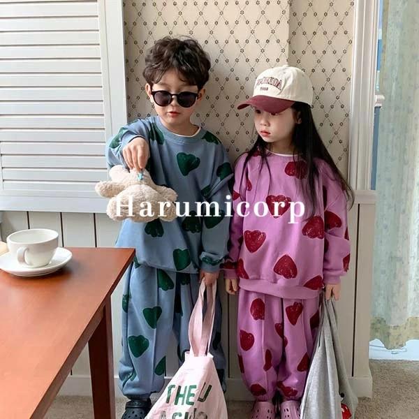 セットアップ キッズ 兄妹 子供服 男の子 女の子 Tシャツ 長袖 ロングパンツ おしゃれ 可愛い ...