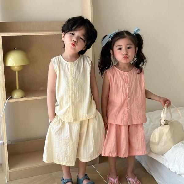セットアップ キッズ 兄妹 子供服 tシャツ 綿 ショートパンツ ベビー服 男の子 女の子 シャツ ...