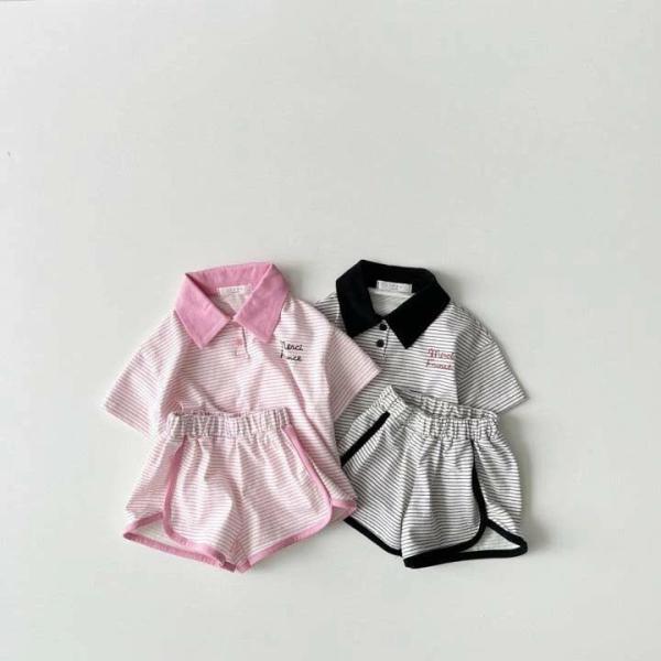 ジャージ 上下セット ベビー服 女の子 男の子 tシャツ 半袖 綿 ショートパンツ 子供服 セットア...