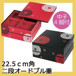 22.5角二段オードブル重　重箱 二段 ピクニック お弁当箱 ファミリー ピクニック お弁当箱 ファミリー 2段｜eco-kitchen