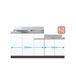 イースタン工業 CY2-170A 薄型コンロ台付流し台 [間口170cm 奥行46cm 高さ80cm...