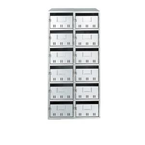 6戸用 ナスタ 集合郵便受箱(AMN型) 前入前出 静音大型ダイヤル錠 KS