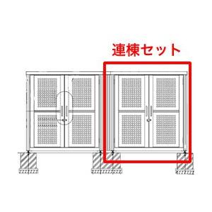 開き戸式床付 シコク ゴミストッカー PL型 LGSPL-A2025 受注生産・お客様組立・連棟ユニットの為単体でのご使用不可 送料無料 個人宅配送不可｜eco-life