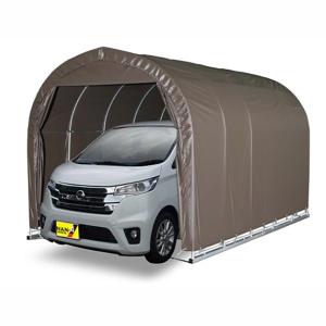 南榮工業 軽自動車用 パイプ車庫 2540B SB色 ベース式 【本体セット】KSK｜eco-life