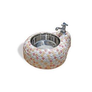 ドッグ専用水飲み(モザイクタイルタイプ) MI-DG02c 送料別途