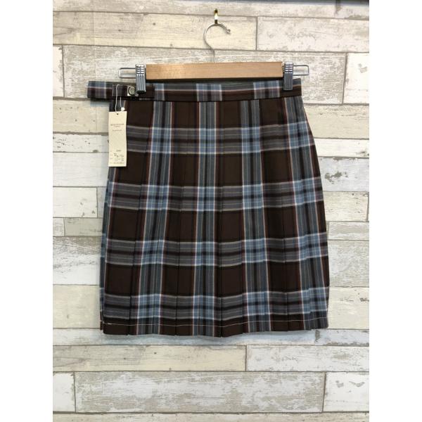 【新品未使用】アウトレット品 在庫限り 20本ひだ 66×45 スクールスカート マロンチェック ウ...