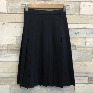 【ランクA】24本ヒダ TOMBOW 夏スカート 57×54 紺 ウール20％ 中学生 高校生 女子制服 中古学生服