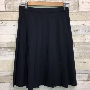 【ランクA】夏スカート 20本ヒダ TOMBOW 72×57 紺 ウール50％ 中学生 高校生 女子制服 中古学生服