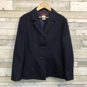 【ランクB】シングルスーツ 170A TOMBOW 紺 ウール50％ 上着 中学生 高校生 女子制服 中古　学生服
