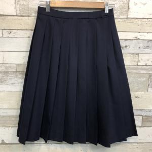 【ランクB】冬スカート 20本ヒダ  TOMBOW  72×60 紺 ウール50％ 中学生 高校生 女子制服  中古学生服｜eco-school