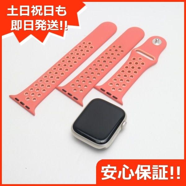美品 Apple Watch Series7 45mm Cellular スターライト 白ロム 本体...