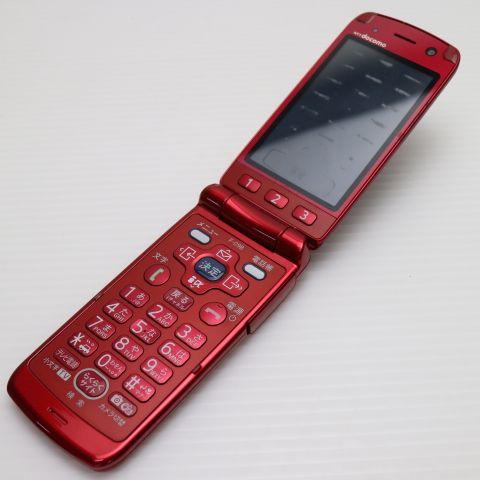 美品 F-09B らくらくホン7 レッド 即日発送 DoCoMo ガラケー FUJITSU Fー09...