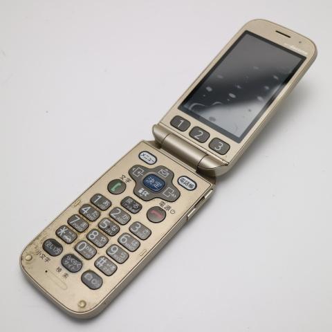 中古 F-08C ゴールド 即日発送 DoCoMo ガラケー FUJITSU らくらくホン 本体 あ...