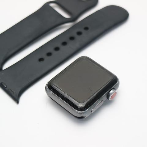 良品中古 Apple Watch series3 38mm GPS+Cellularモデル スペース...