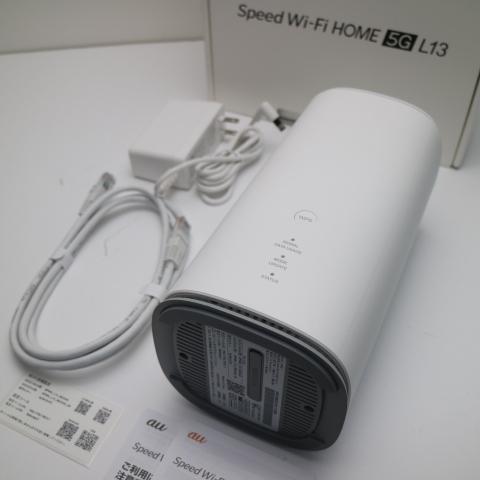 新品同様 Speed Wi-Fi HOME 5G L13 ZTR02 ホワイト AU ルーター NE...