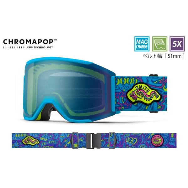 新品未使用 25-26 SMITH GOGGLE  SQUAD MAG Killer Acid Ar...
