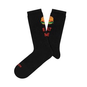 JIMMY LION Socks ソックス 靴下 ATHLETIC BURGER ハンバーガー ブラック 黒 ユニセックス メンズ レディース｜eco-styles-honey