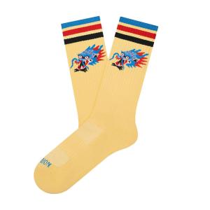 JIMMY LION Socks ソックス 靴下 DRAGON ドラゴン 龍  イエロー ユニセックス メンズ レディース｜eco-styles-honey