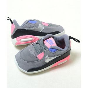 【9cm】NIKE MAX 90 CRIB (CB) ナイキ マックス 90 クリブ (CB)  グレーxピンク  ベビー BABY 子供靴 スニーカー ci0424-004｜eco-styles-honey