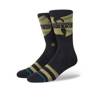 STANCE CLAN IN DA FRONT CREW Socks スタンス クラン イン ダ フロント クルー ソックス メンズ ブラック 黒 靴下 ウータン・クラン｜eco-styles-honey