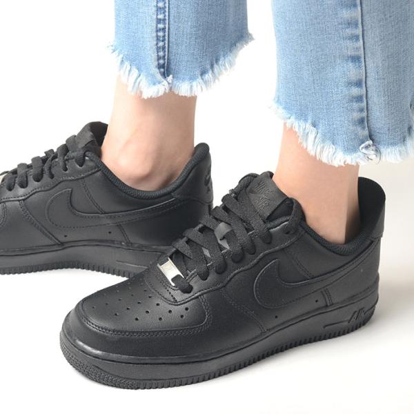 NIKE AIR FORCE 1 &apos;07 ナイキ エア フォース レディース スニーカー ブラック ...