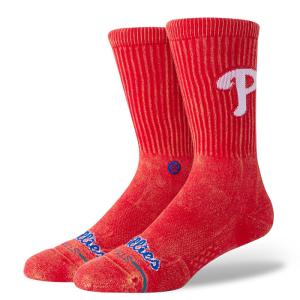 STANCE FADE PHI Socks スタンス フェード クルー ユニセックス メンズ レディース ソックス レッド フィラデルフィア・フィリーズ fadephi MLB｜eco-styles-honey