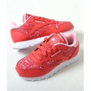 【17cm-22cm】Reebok CL LTHR リーボック クラシック レザー レッド KIDS キッズ JUNIOR ジュニア スニーカー 子供靴 fx2511｜eco-styles-honey