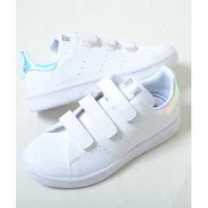 【17cm-21.5cm】adidas STAN SMITH CF C アディダス スタンスミス CF C ホワイト×メタリック キッズ ベビー kids baby スニーカー 子供靴 fx7539