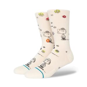 STANCE Socks GIRL POWER スタンス ソックス ガール パワー オフホワイト 白 スヌーピー ユニセックス メンズ レディース 靴下 ストリート スケーター スケート｜eco-styles-honey