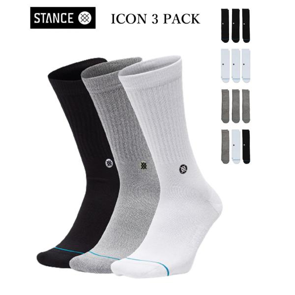 STANCE ICON 3 PACK Socks スタンス アイコン３パック ソックス ユニセックス...