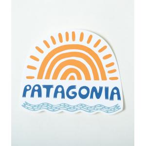 patagonia sticker パタゴニア ステッカー サン ホワイト×オレンジ｜eco-styles-honey
